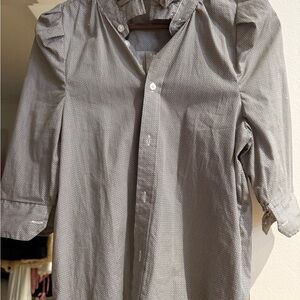 Classic Men's Black and White Button-Down Shirt